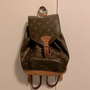 Louis Vuitton leather backpack monogram women’s purse bag